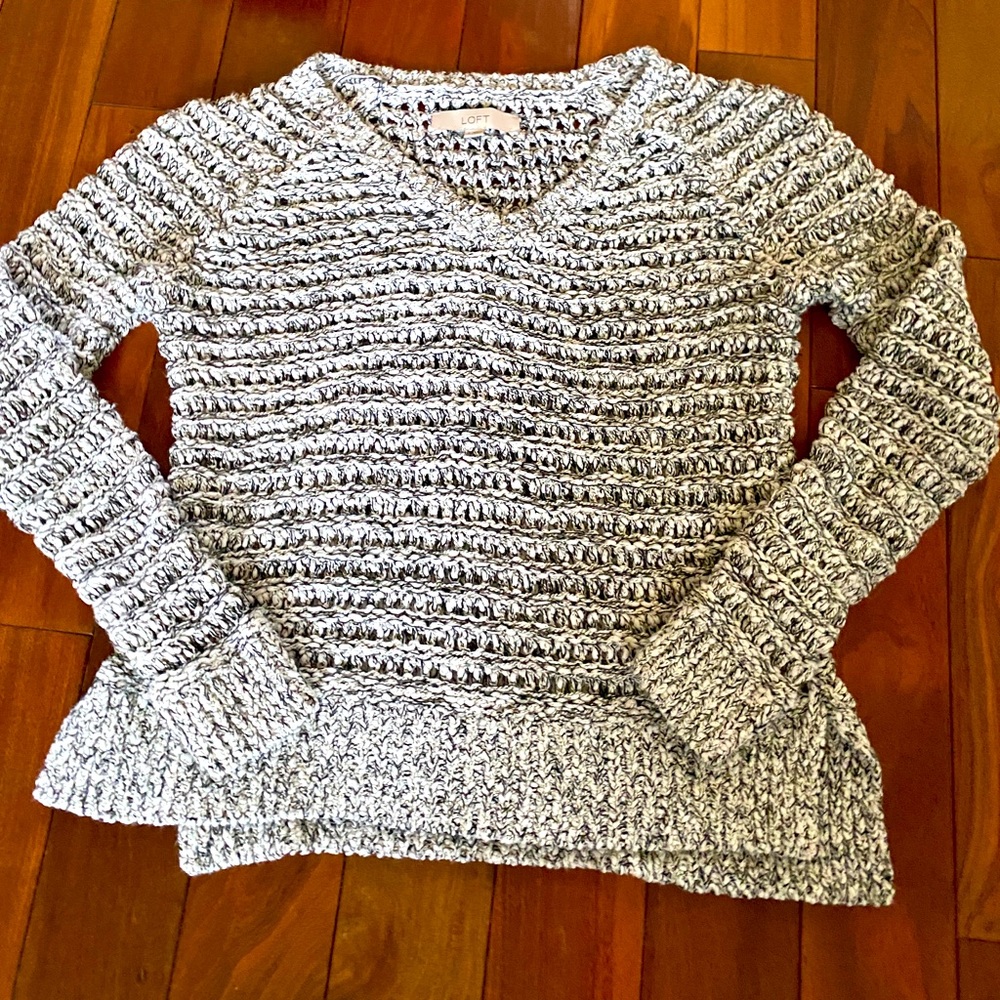 Ann Taylor loft thick weave neck sweater size small - Picture 2 of 6